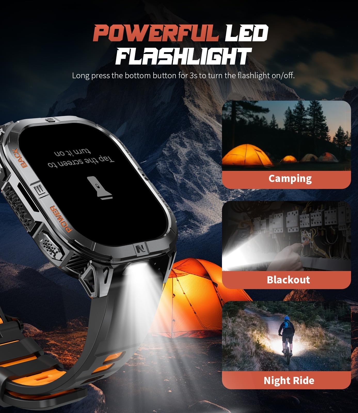 GPS Military for Men(Answer/), 2.13” ,60 Days Battery,6 Satellite Positionin…