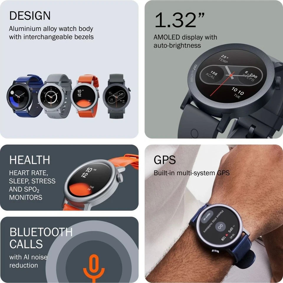 CMF by Nothing Watch Pro 2- 1.32″ AMOLED DISPLAY-GPS Smartwatch-Dark Grey