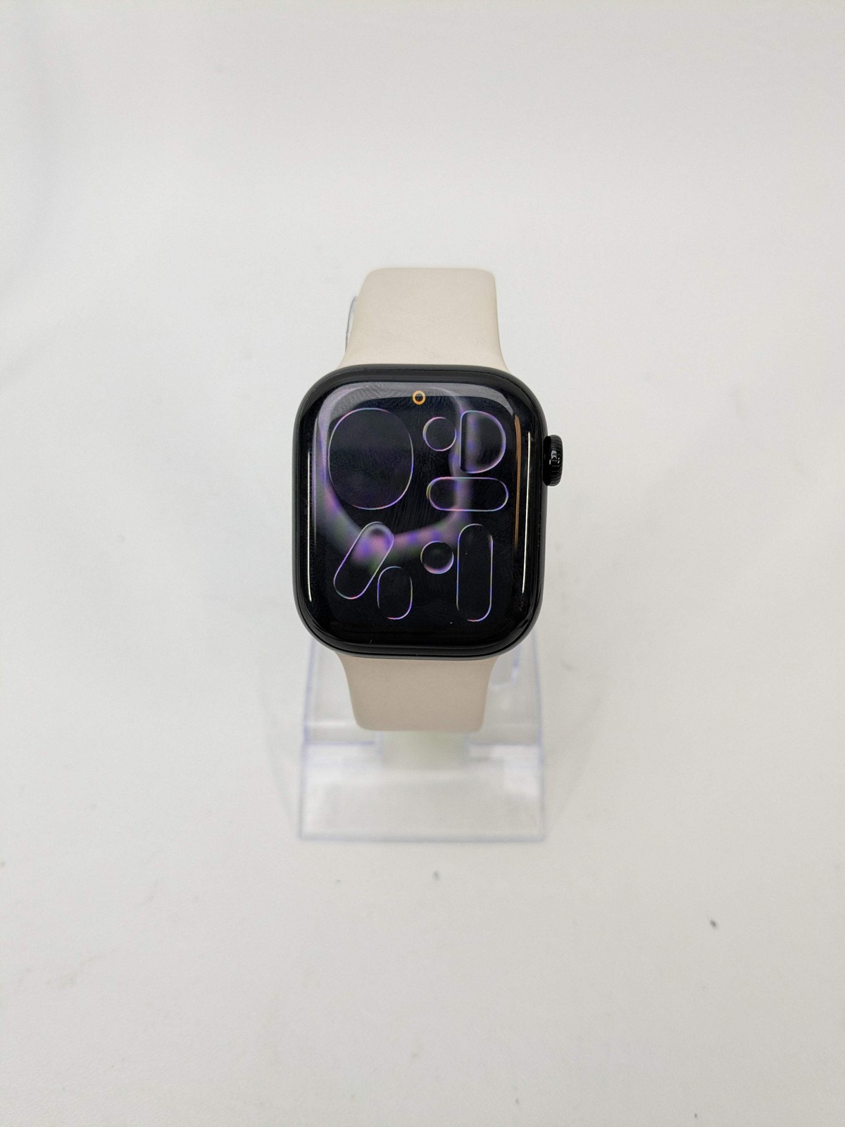 Apple Watch Series 11 GPS 42mm Jet Black Aluminum Starlight Sport Band MEQU4LW/A