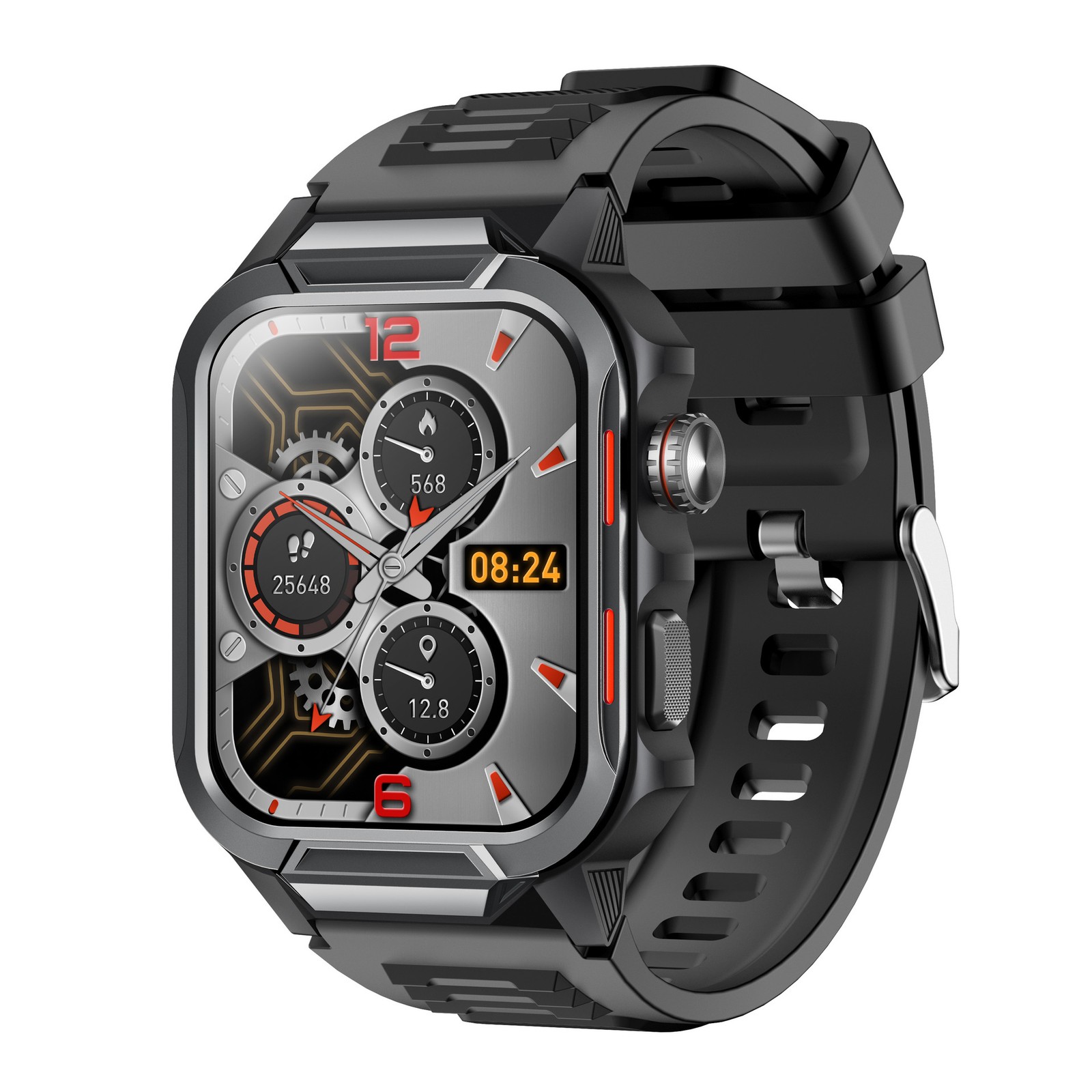 Rugged Smart Watch for Men 3ATM Waterproof 100 Sports Modes for Android & iOS