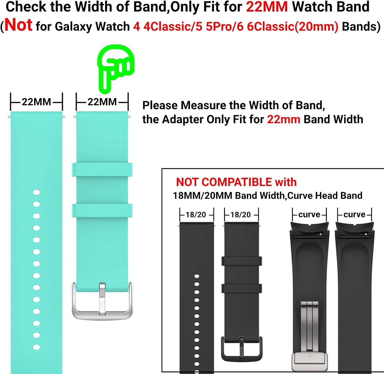 Case For Samsung Galaxy Watch Ultra 47mm, 2 Pairs Metal Adapter Band Accessories