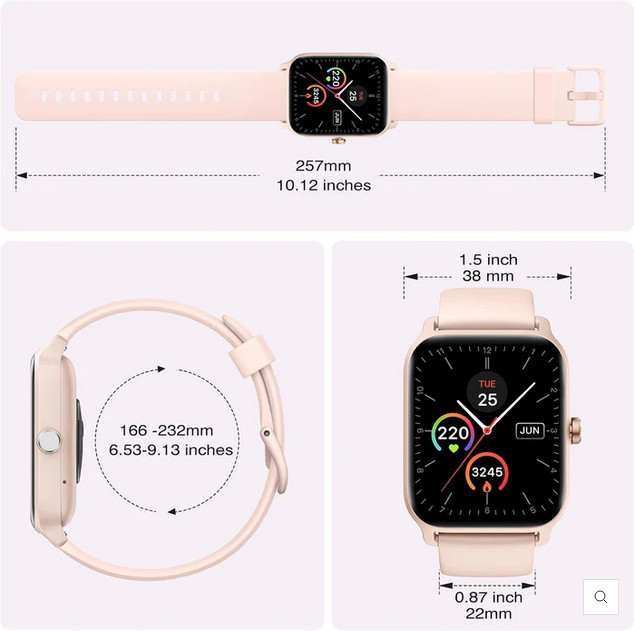 Fitpolo 1.8″ HD IDW13 Smart Watch for Women & Men – White