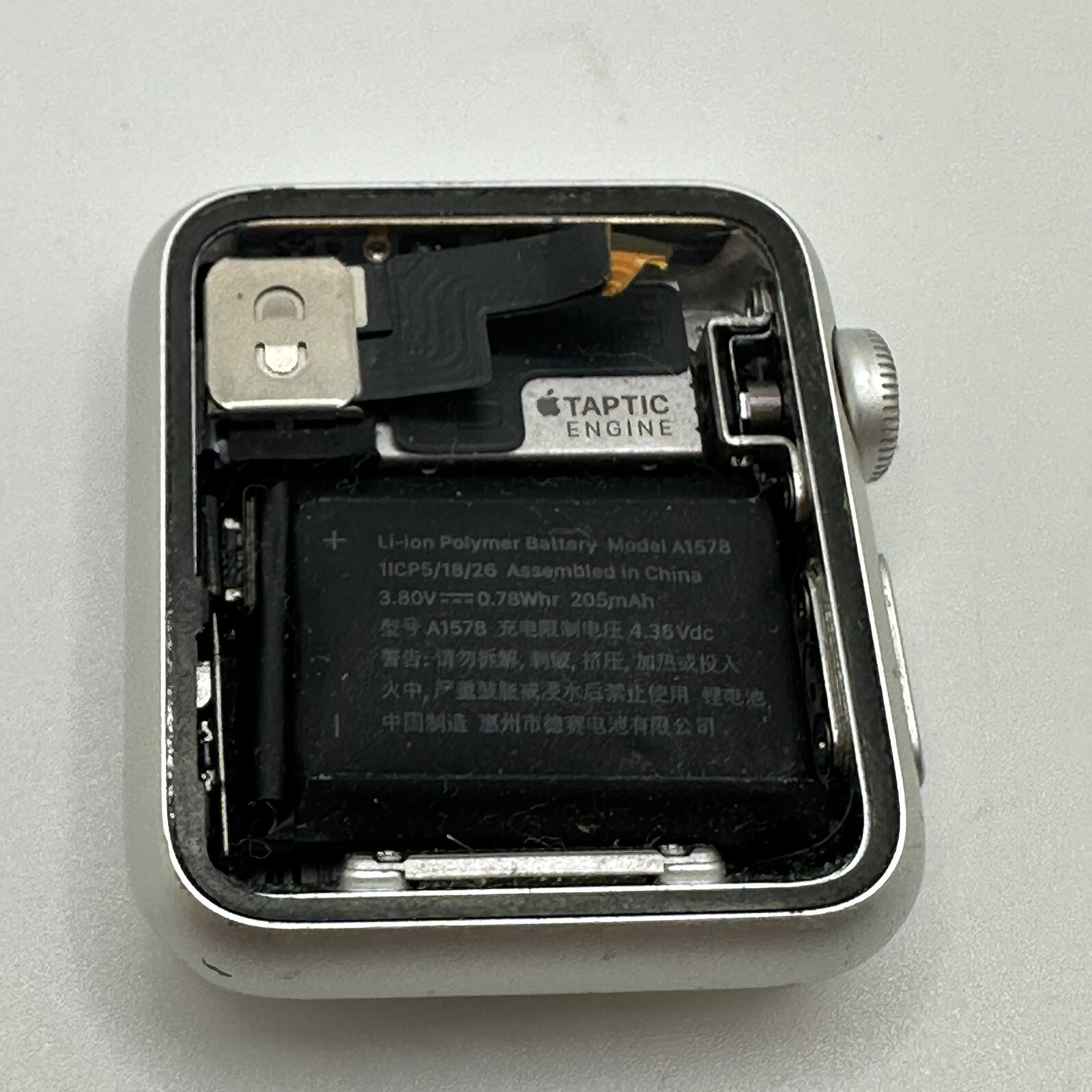 Apple Watch Series 1 42MM Aluminum Case Ion-X Glass WR-IPX7 For Parts