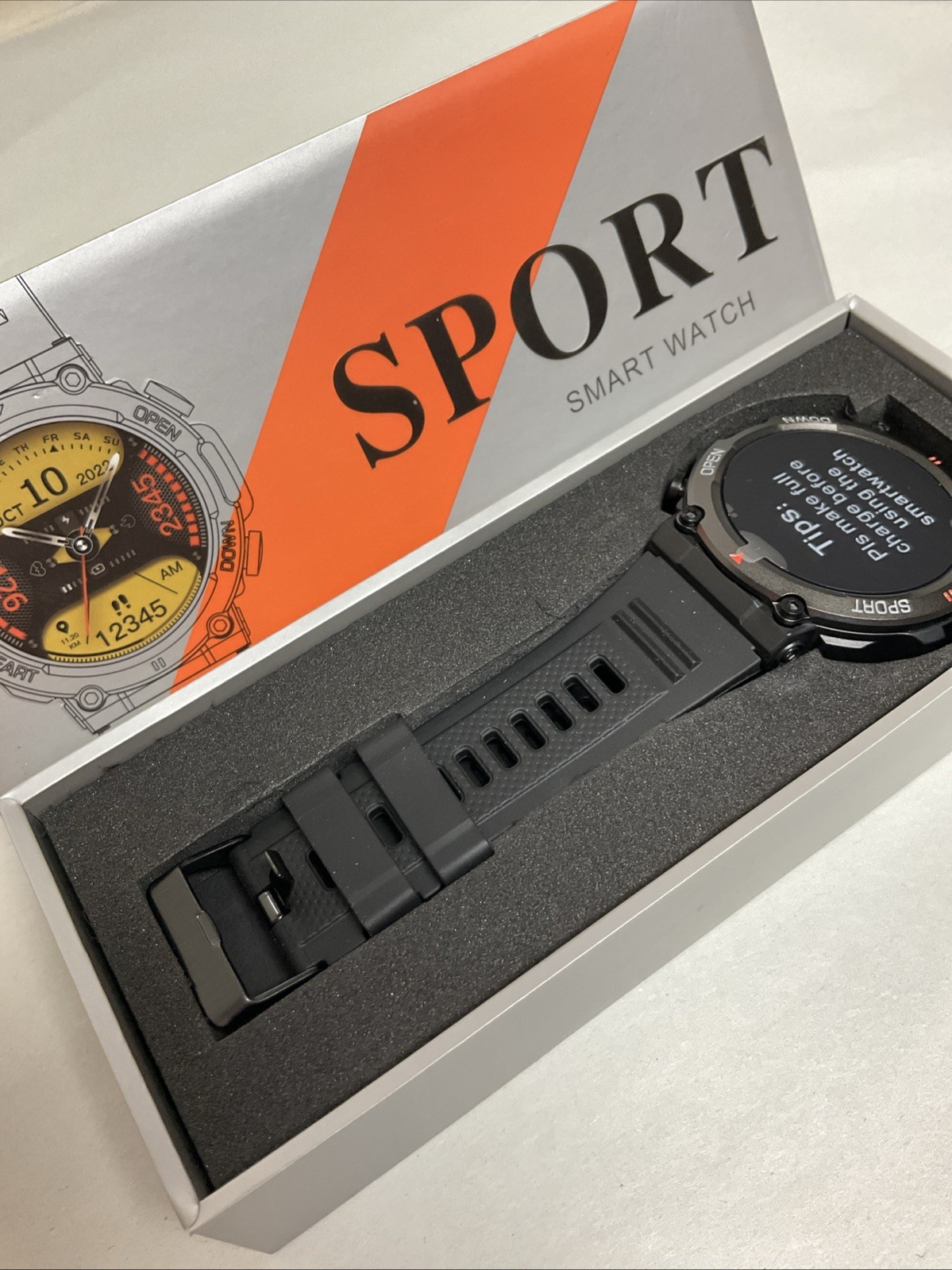 Realtek8762C Men’s Fitness Outdoor Tactical Smartwatch With Bluetooth Call