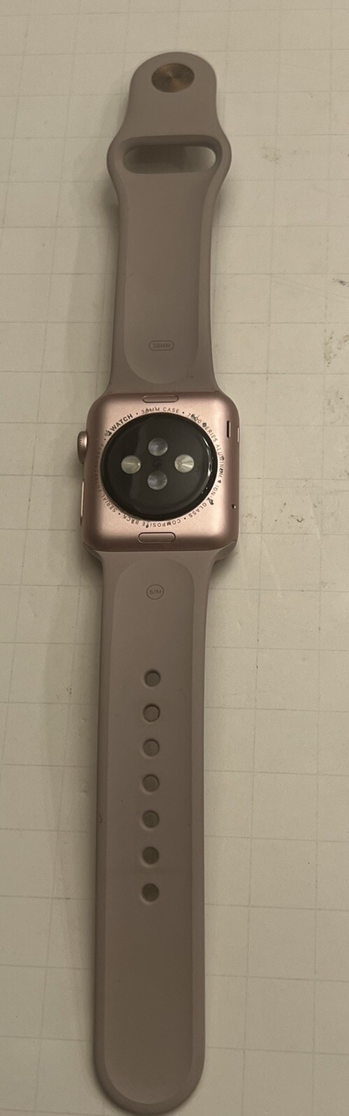 Apple Watch Sport 1st Gen Rose Gold 38mm Case 7000 Series w/ Lavender Sport Band