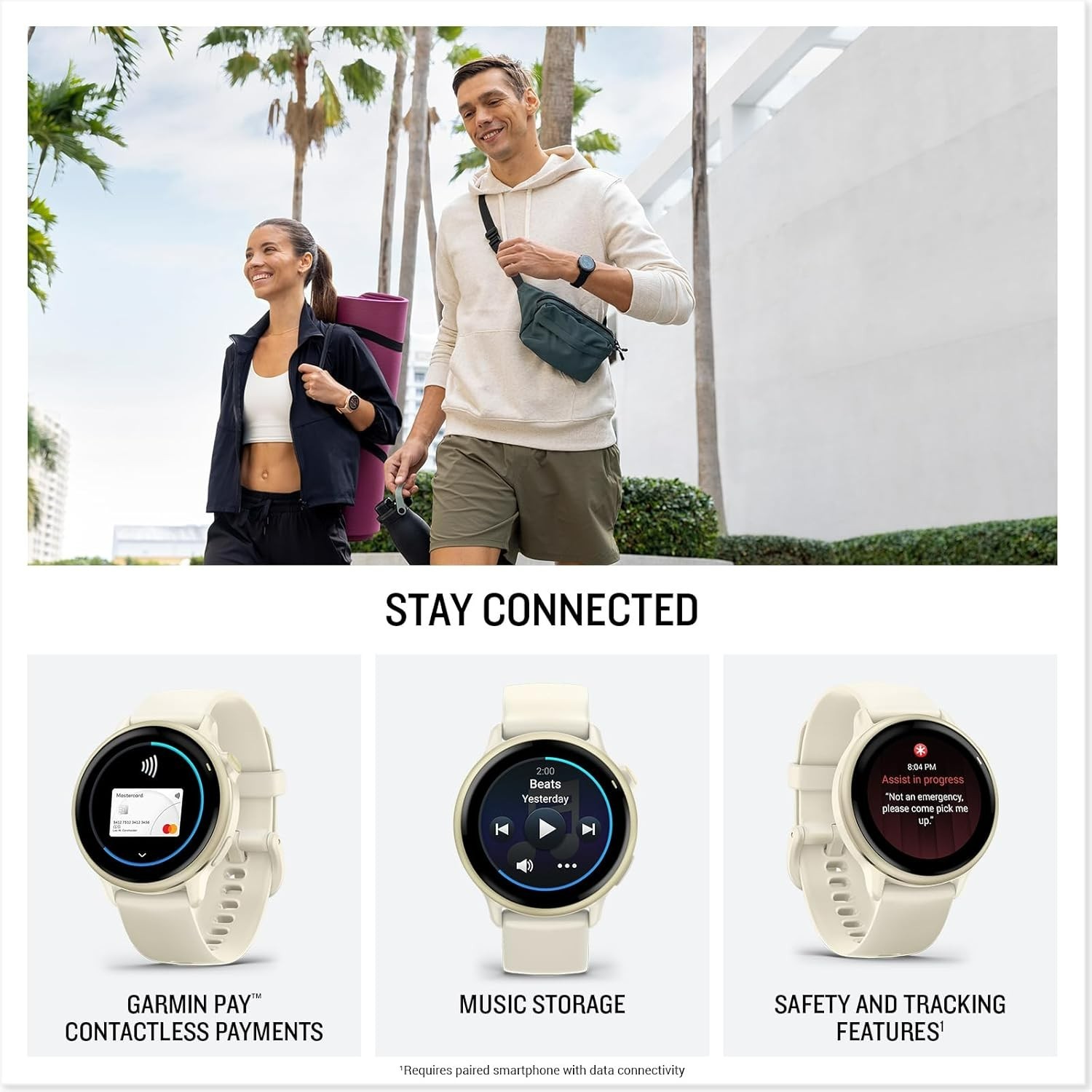 Garmin vivoactive 6 Smartwatch Lunar Gold/Bone Colour Or Black NEW