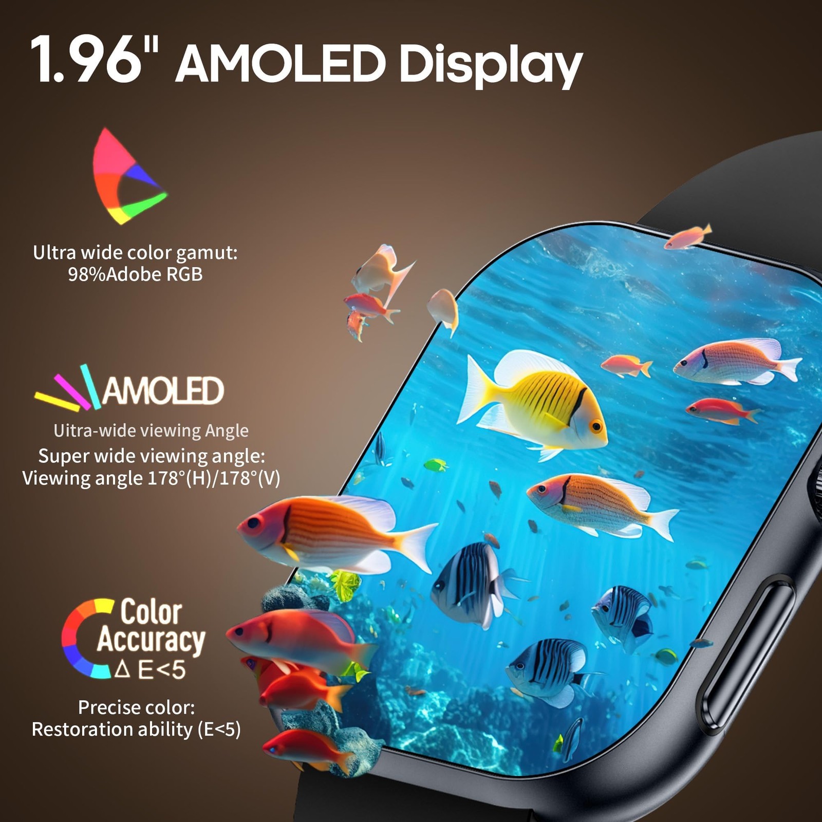 for Men Women (Receive/Make Calls), 1.96″ AMOLED Slim Fitness Tracker Watch w…