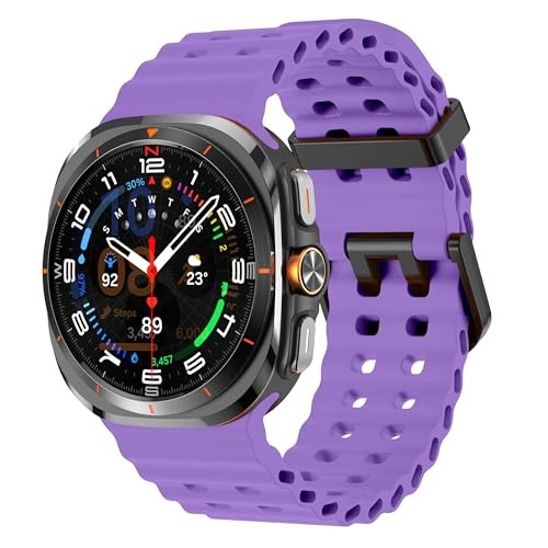 Silicone Strap/Band Compatible with Samsung Galaxy Watch Ultra 47mm Breathable