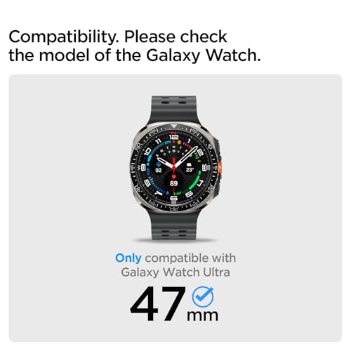 Nylon Solo Loop Strap Compatible with Samsung Galaxy Watch Ultra 47mm Black