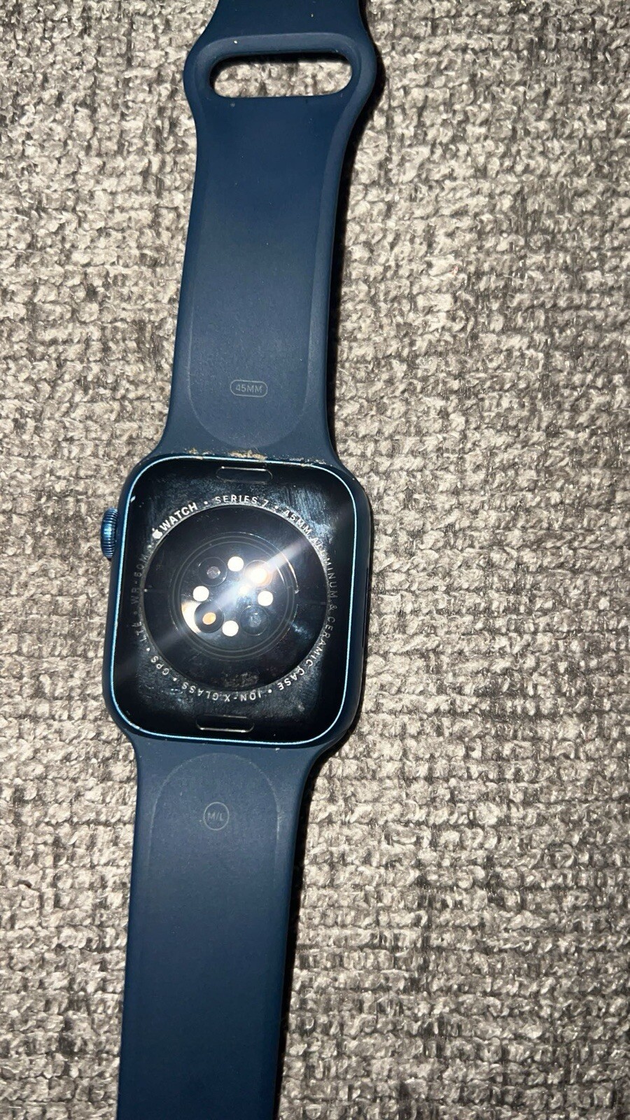 Apple Watch Series 7 45mm Blue Case with Aluminum Band (A2474)