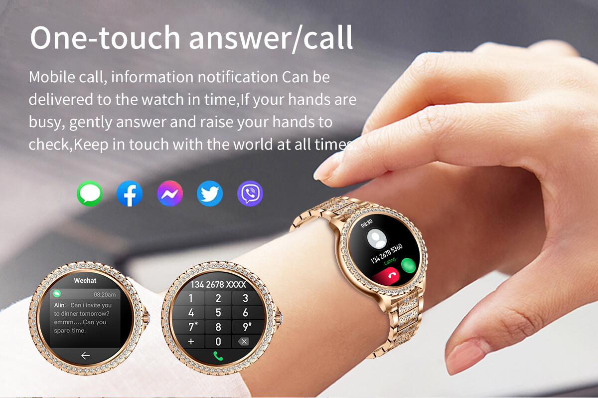 Smart Watch For Girls Women Smartwatch Bluetooth Sport Watch For iOS Android