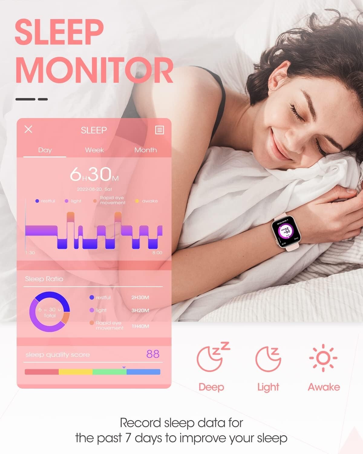 Women’s Smart Watch Bluetooth SmartWatch For Apple iPhone iOS and Android