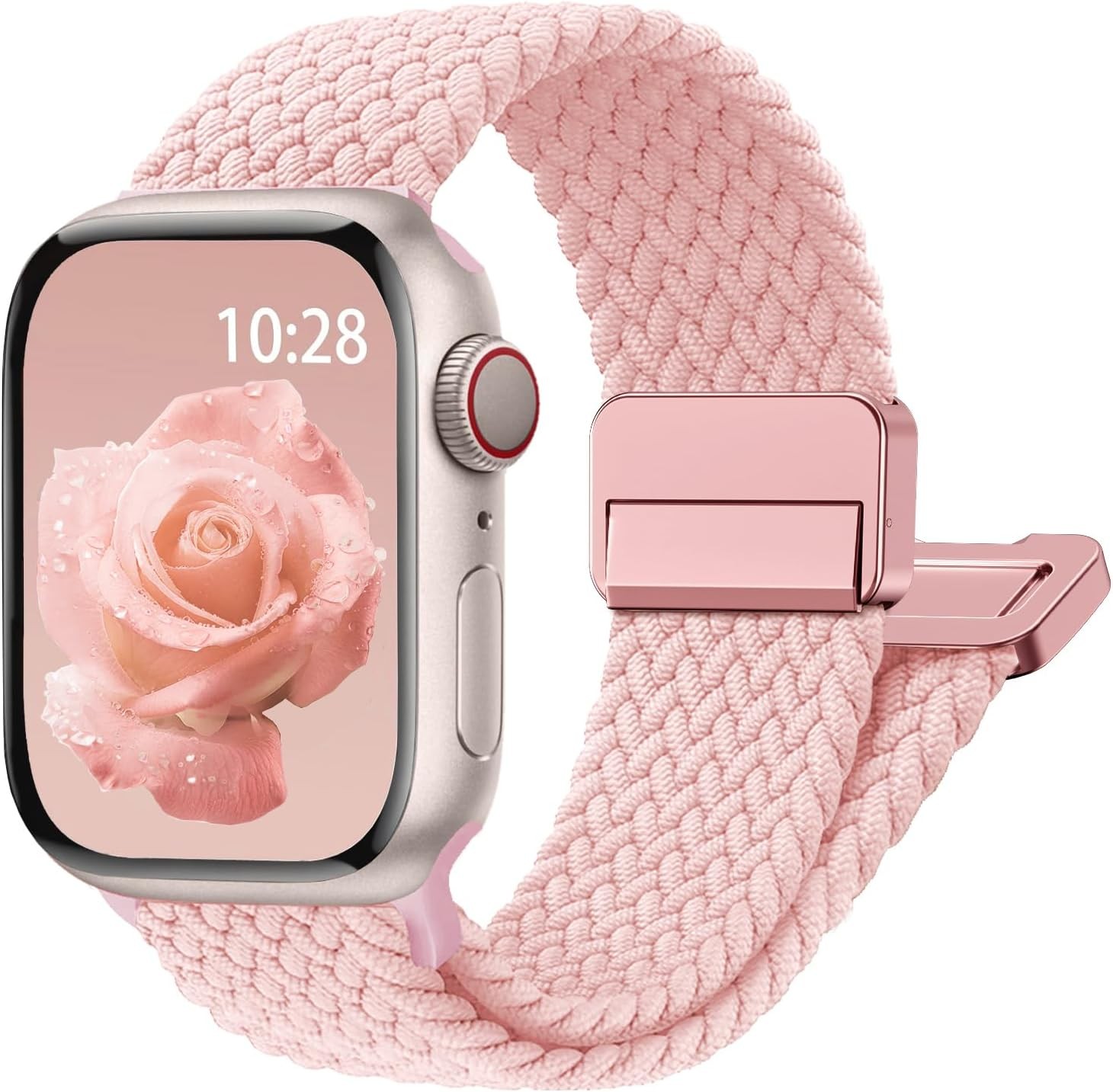 Elastic Magnetic Woven Loop Band for Apple Watch 40mm 44mm – Braided Stretchy St
