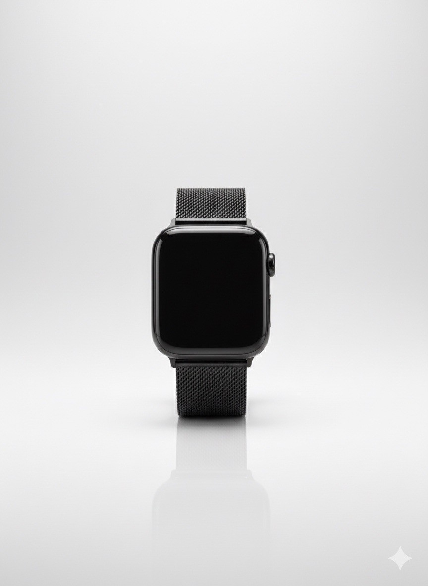 Apple Watch Series 5 44mm Case with Milanese Loop – Space Black Stainless Steel