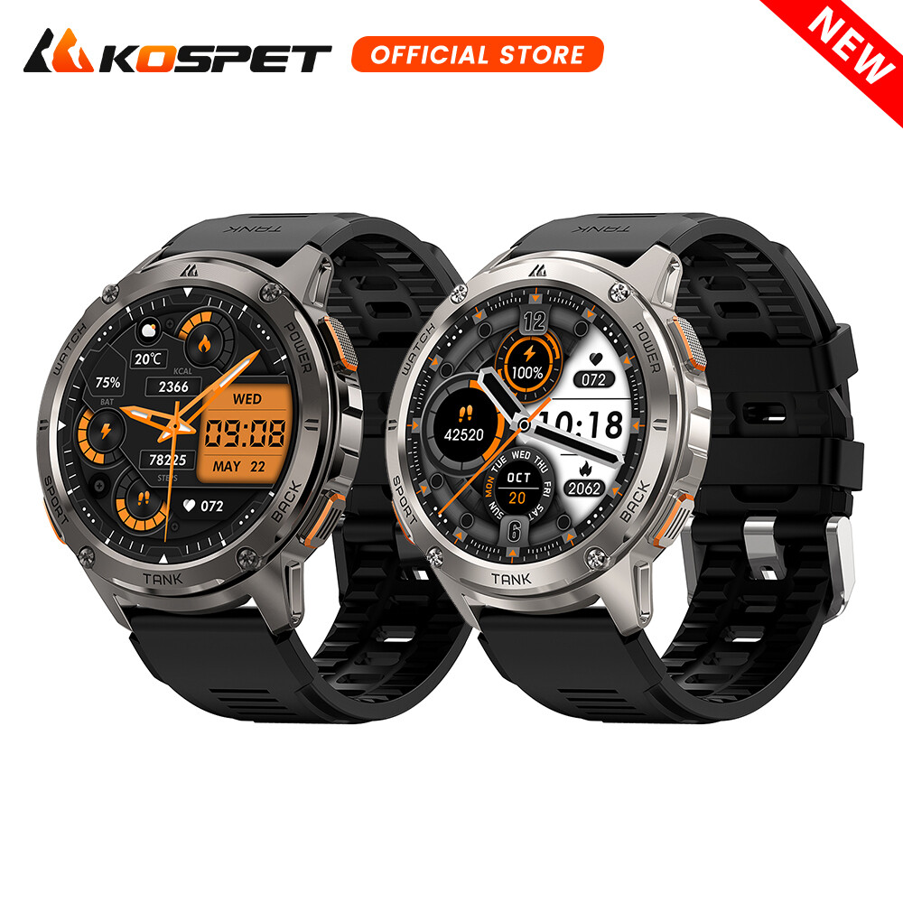 KOSPET TANK T3 Smart Watch for Men Women Smart Watches 5ATM Waterproof Watch