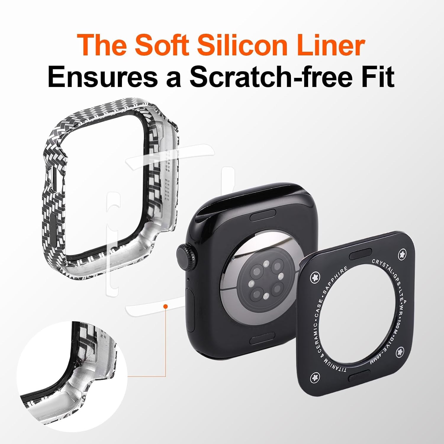 Metal Rugged Case for Apple Watch 46mm Shockproof Lightweight Bumper Cover