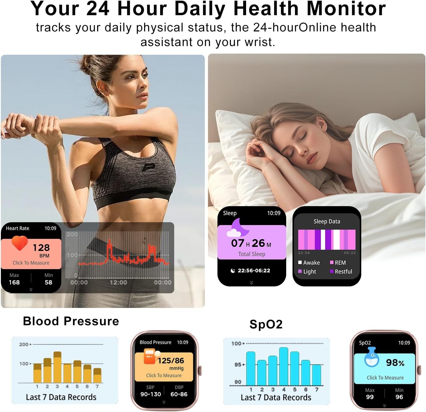 Women’s Smart Watch 1.83″ SmartWatch For Apple iPhone iOS and Android
