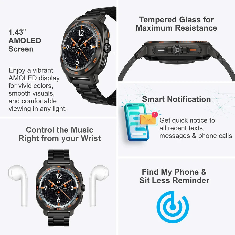 ⌚ ArgomTech SkeiWatch C62 AMOLED Smartwatch BT Call AI GPS Fitness