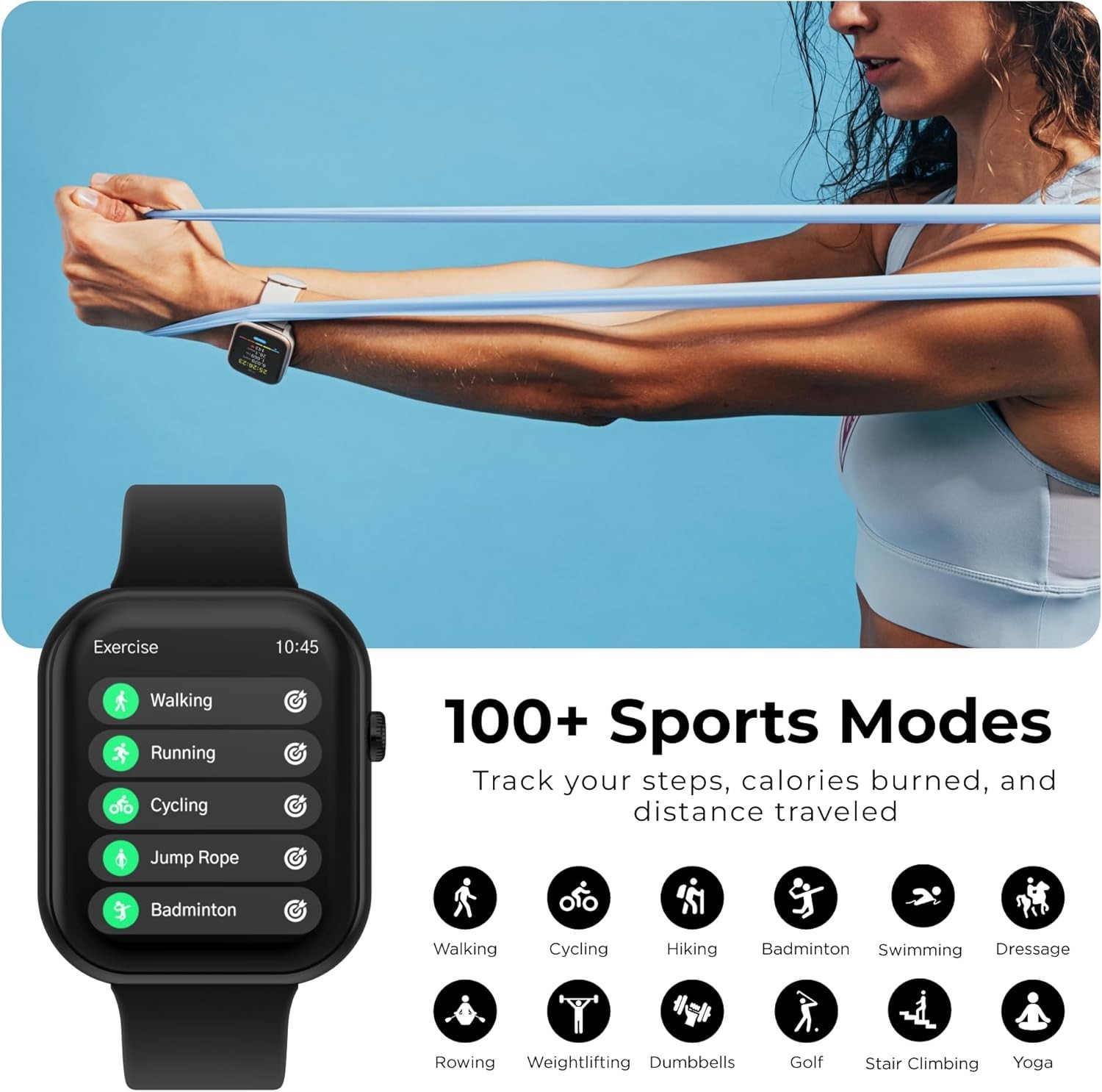 NEW iTouch AIR 5 Smartwatch-1.85″ AMOLED Display, BT Calling, 100+ Sports Modes