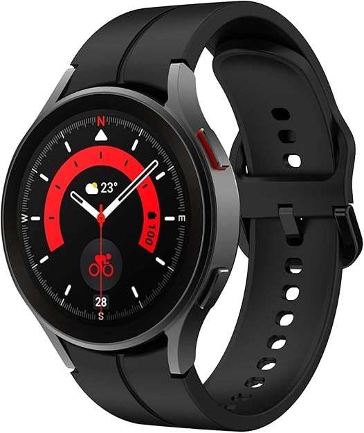 For Samsung Galaxy Watch 5 Pro (45mm) 1 Pack Silicone Strap w/ Hook & Loop Clasp