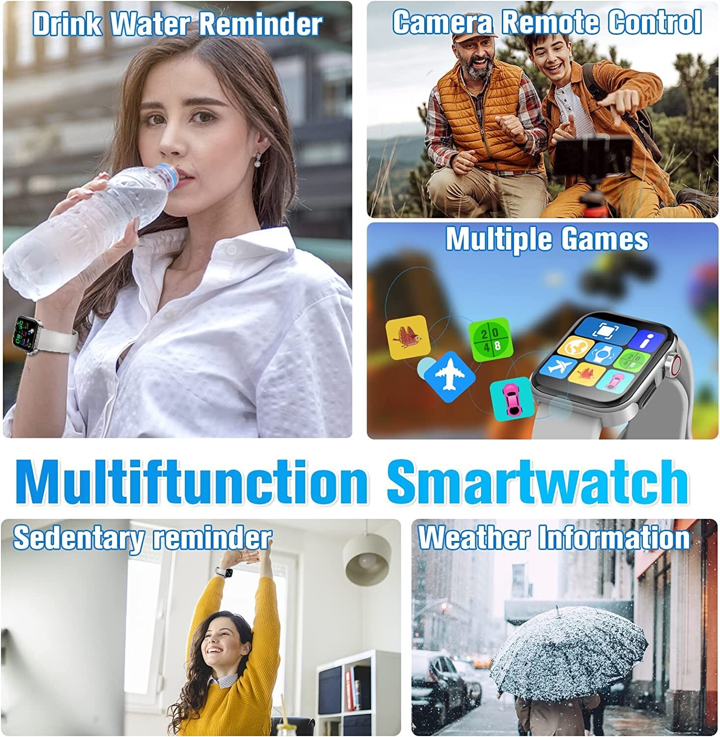Smart Watch Android IOS 1.81 FullTouch Answer/Make Call/Heart Monitor Waterproof