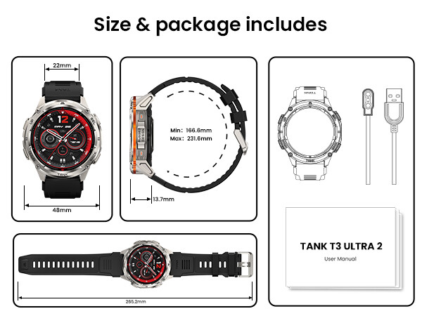 2025 Smart Watch Men Waterproof Smartwatch GPS 1.43″ AMOLED for iPhone Samsung
