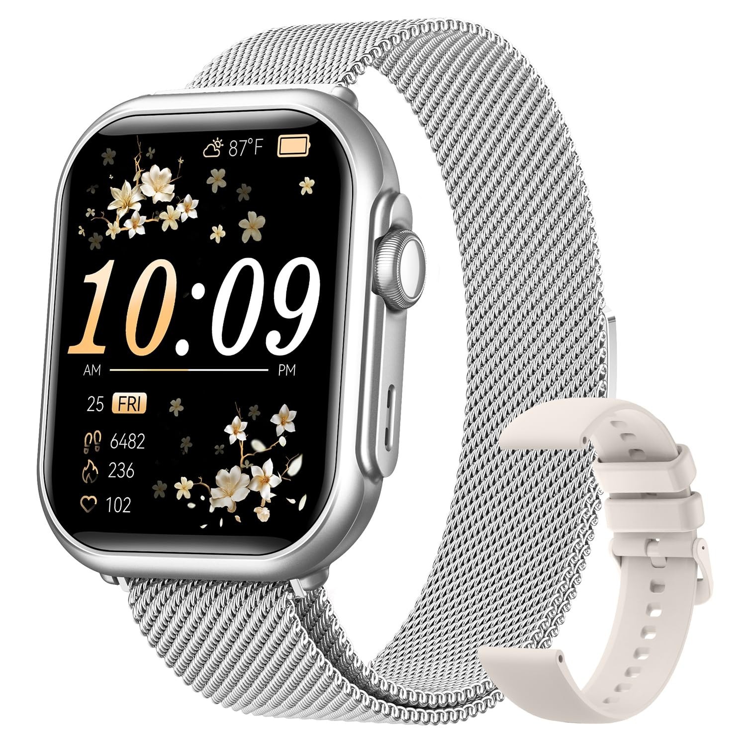 1.83″ HD Smart Watch – 30 Days Battery, Heart Rate, SpO2, Blood Pressure, 110+ S