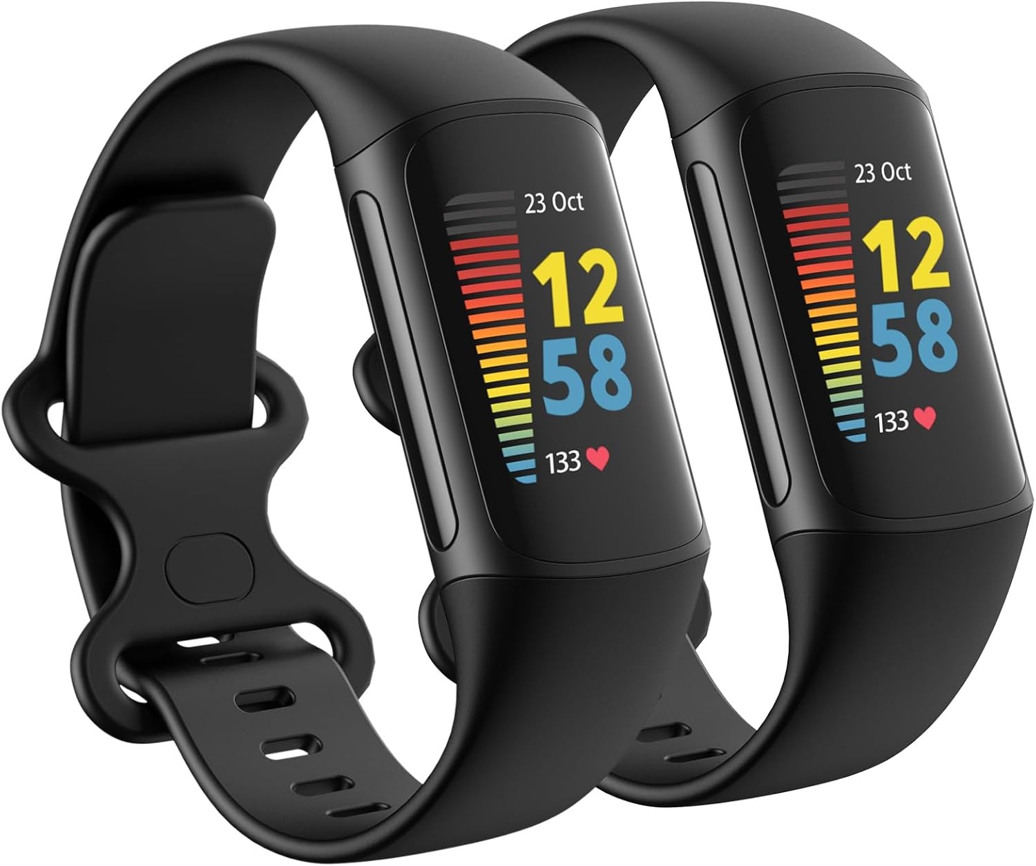 2 Pack Waterproof Bands Compatible with Fitbit Charge 5 / Charge 6