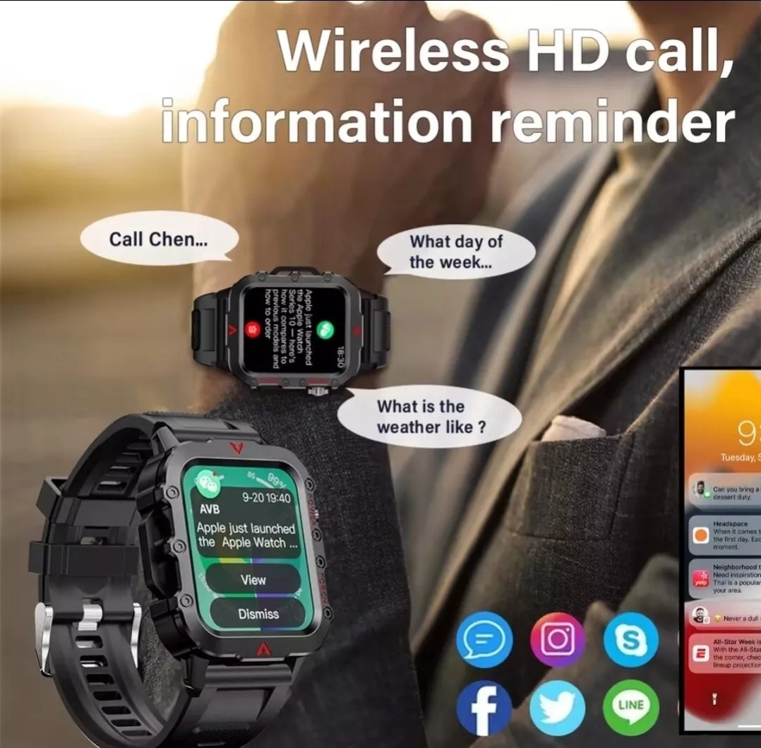 Q11 Laxasfit Smart Watch For Android & For IOS Silver