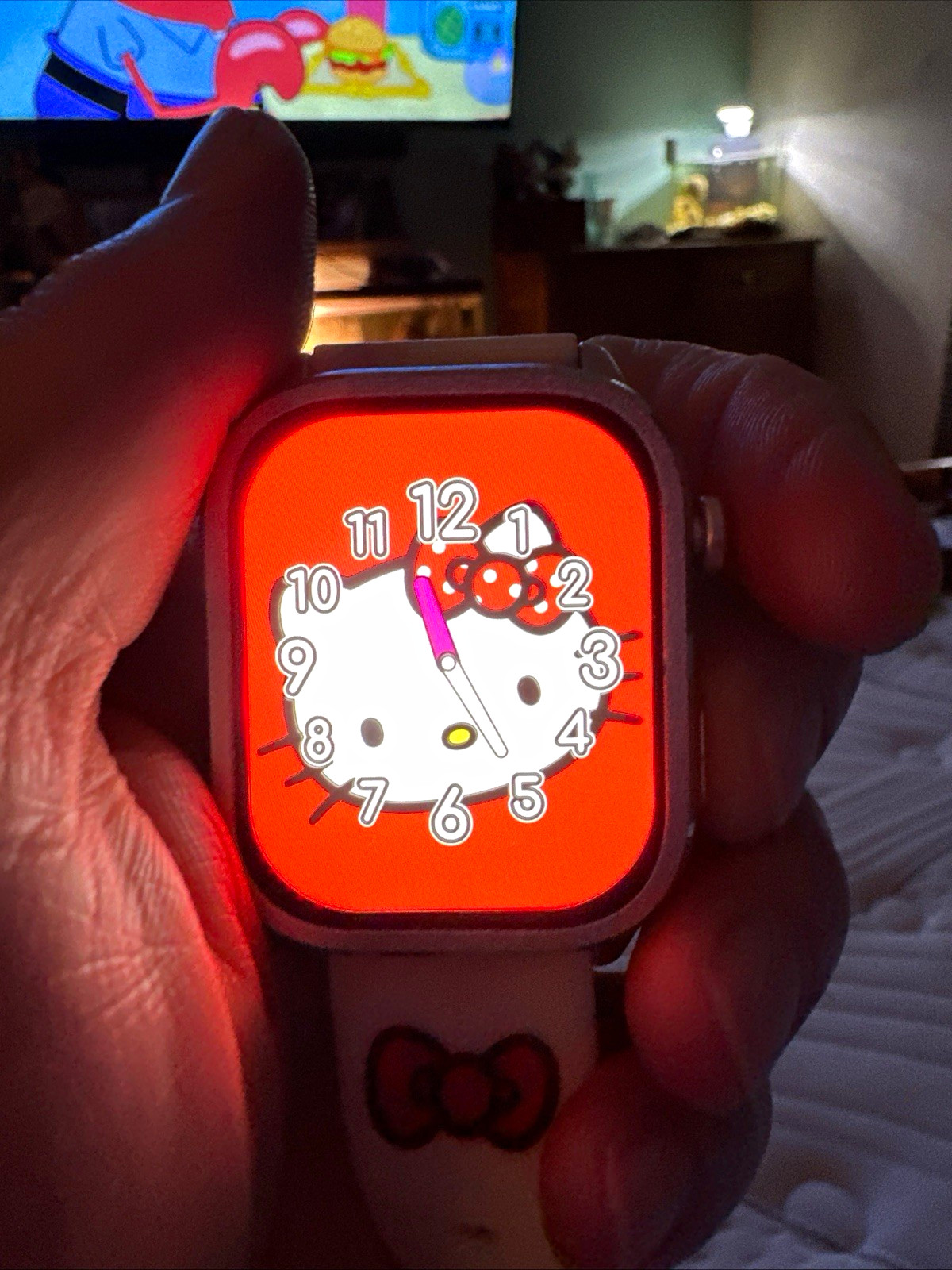 Hello Kitty HK40056WM 41mm Touch Smartwatch White Band Silver Case