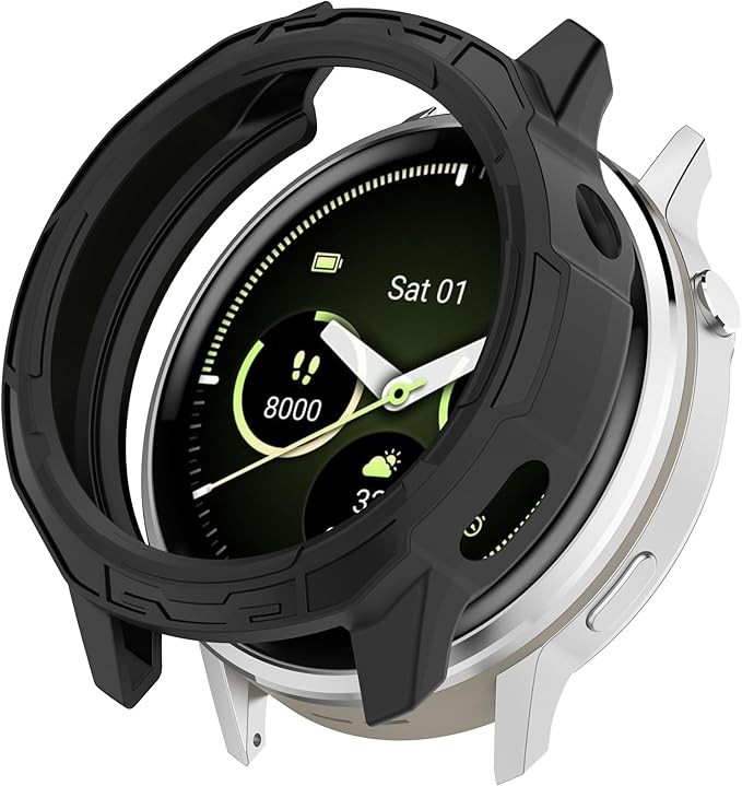 1 Pack TPU Case for Garmin Venu 4 45mm Smart Watch Soft Frame Protective Cover