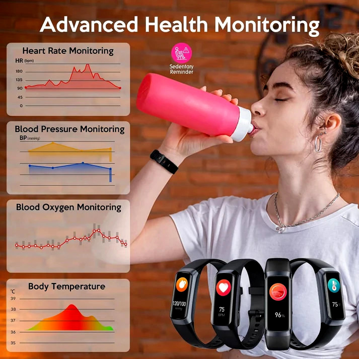 Vital Smart Watch and Fitness Tracker for Men/Women | Sleek Activity Tracker Hea