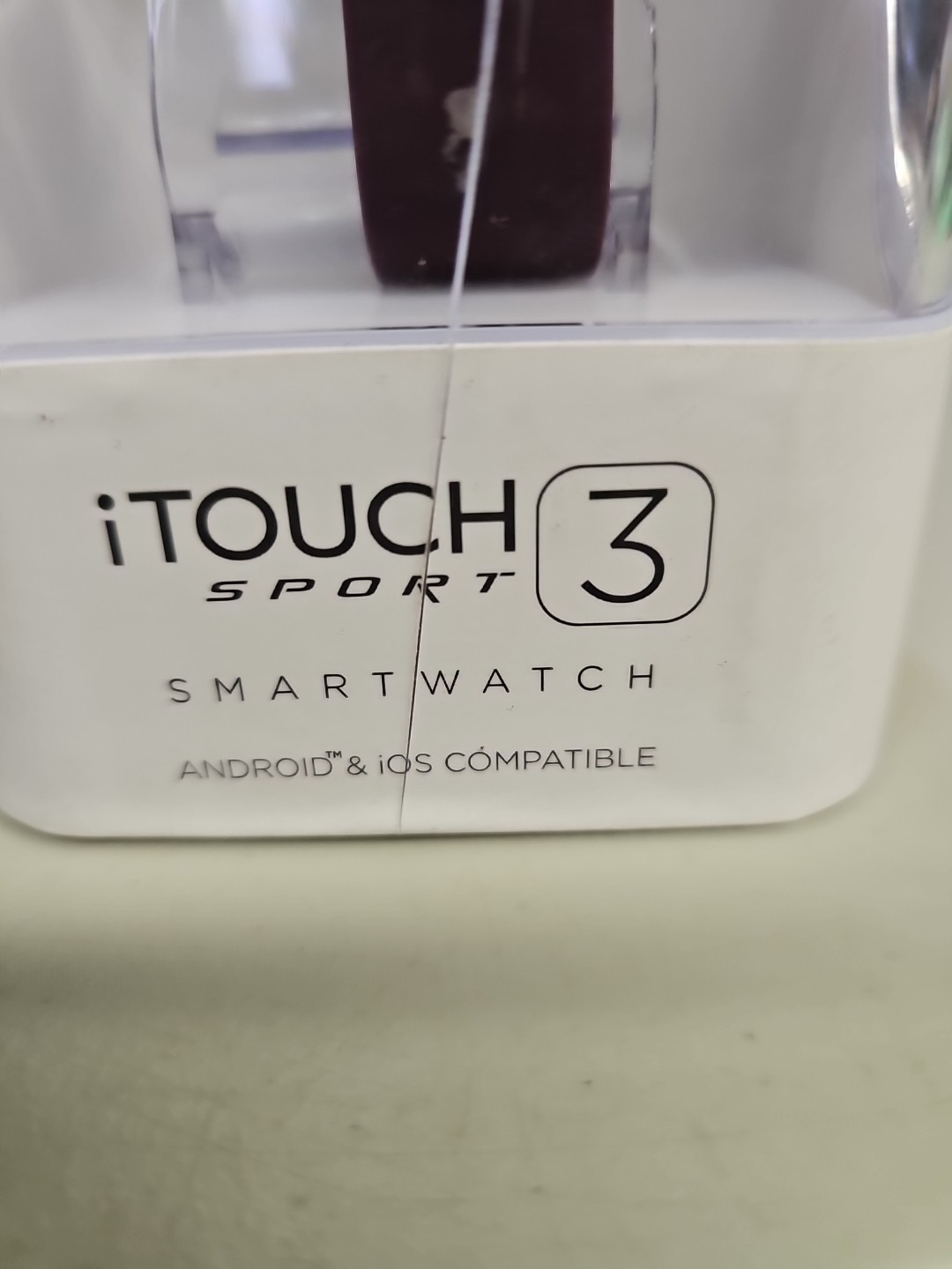 iTouch Sport 3 Smart Watch Fitness Tracker Plum Band New in Protective Case. A1