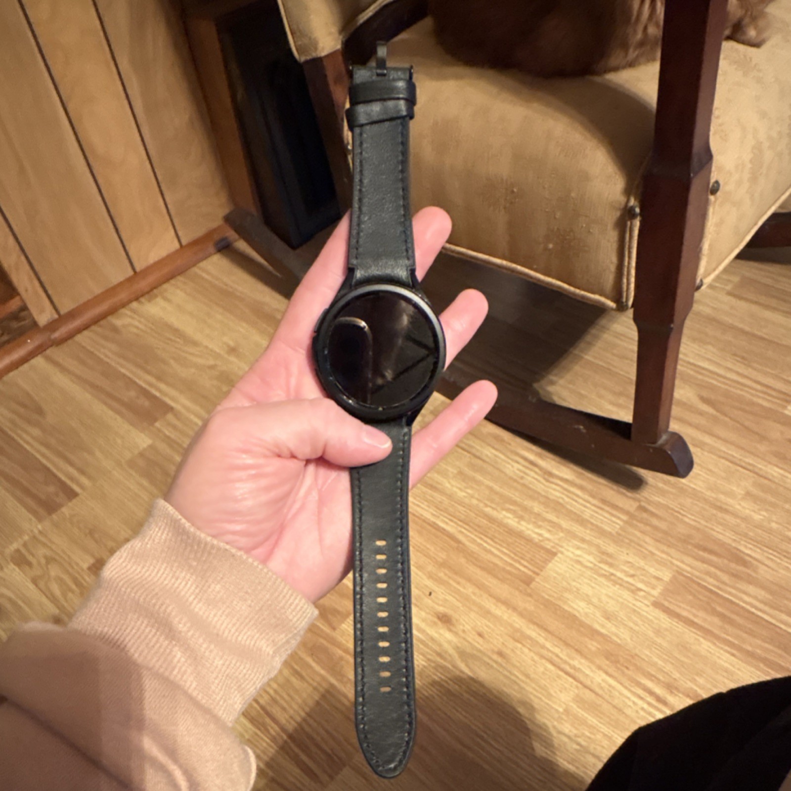 Samsung SM-R960 47mm Black Titanium Smart Watch GPS Leather Band Android