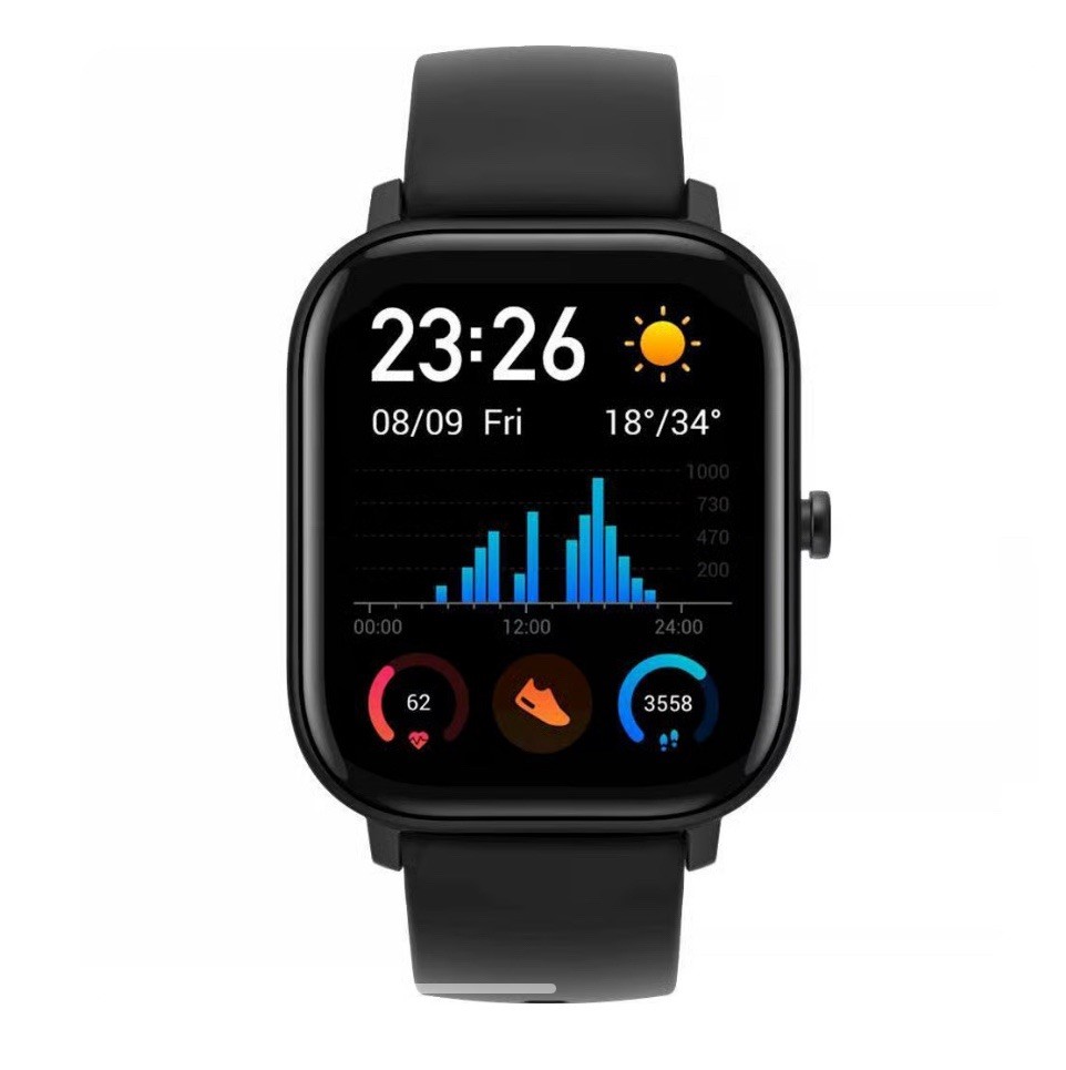 Amazfit GTS 2 42 mm Black C Stainless Steel Case Jet Black Smartwatch -MFMSCS16