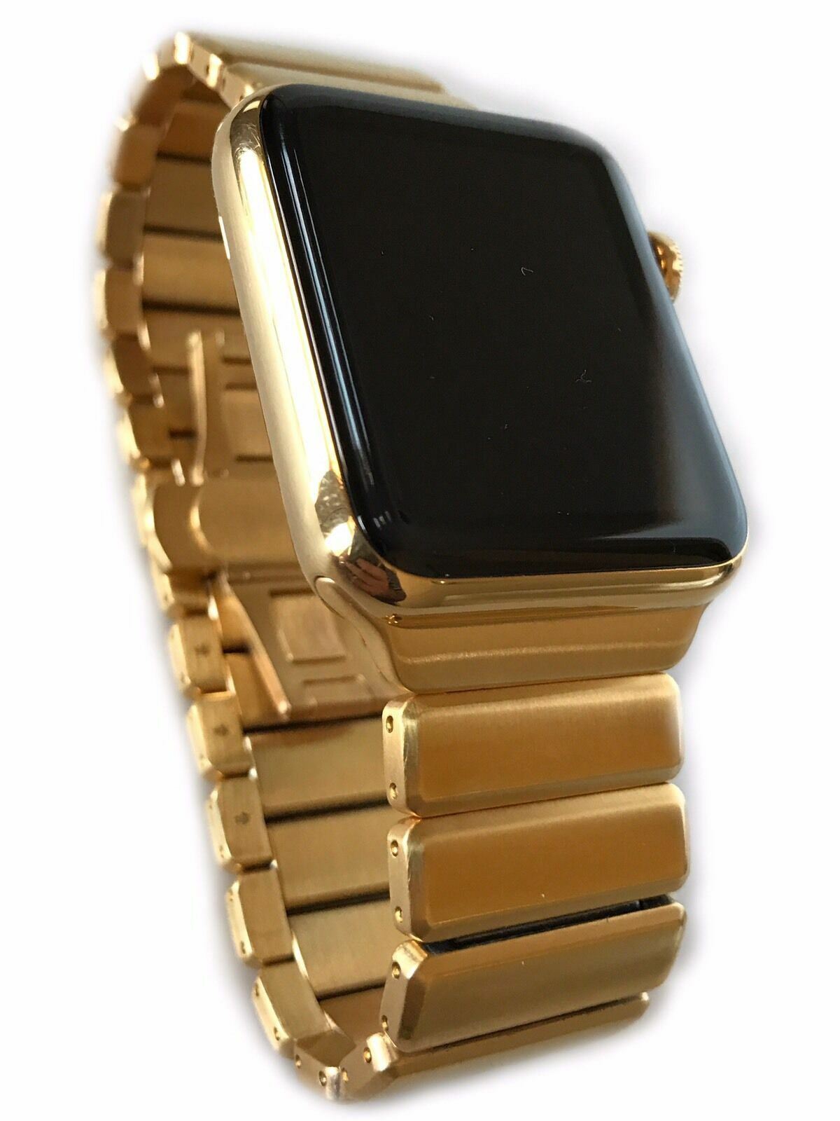 24K Gold Plated 42MM Apple Watch SERIES 2 with Modern Gold Link Band CUSTOM