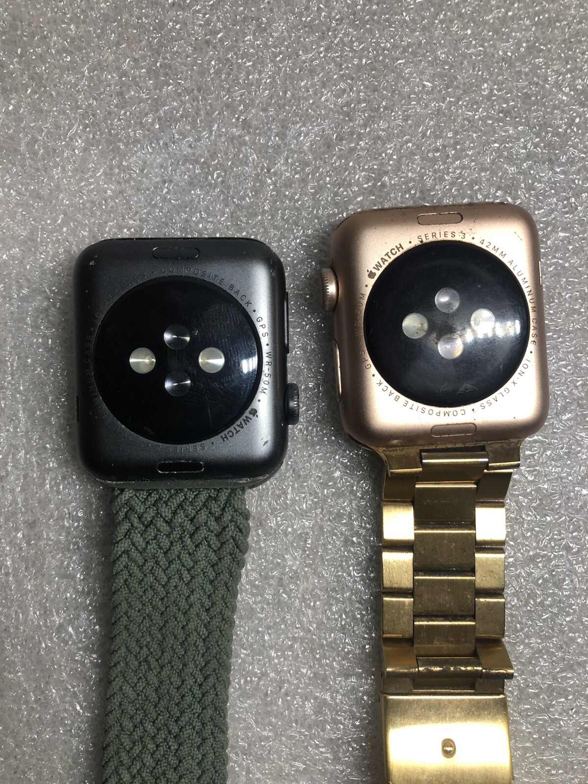 LOT OF 2 Apple Watch Series 3 42mm Aluminum Case – Space Gray/Silver A1859