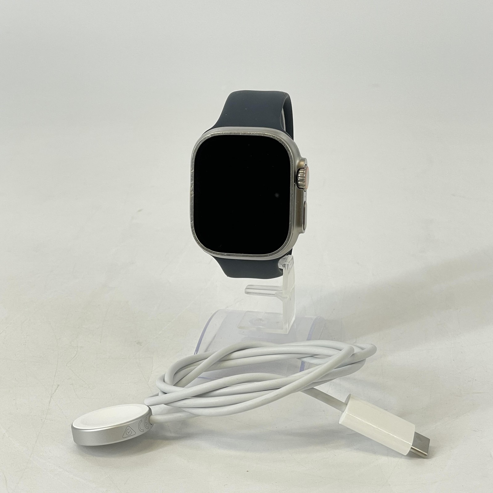 Apple Watch (Ultra) 49mm Titanium (LTE) w/ Black Solo Loop Band – Good Condition