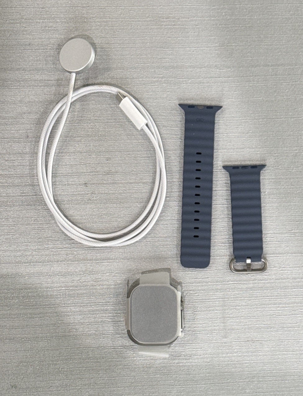Apple Watch Ultra 3 49mm GPS + Cell Titanium w/ Anchor Blue Ocean Band MEWH4LW/A