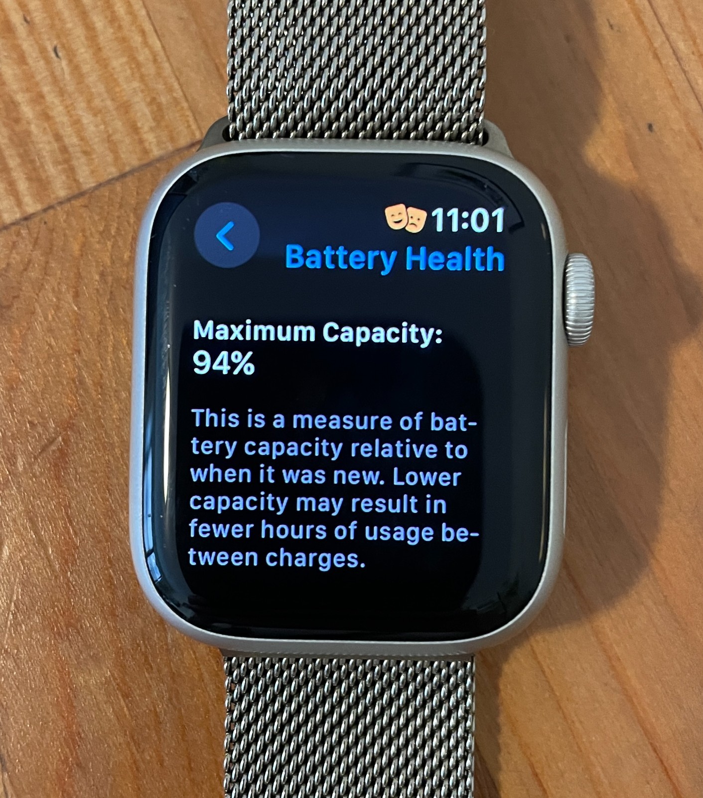 Apple Watch Series 8, 41mm Gold Aluminium Ceramic Case & Milanese Loop. 32MG