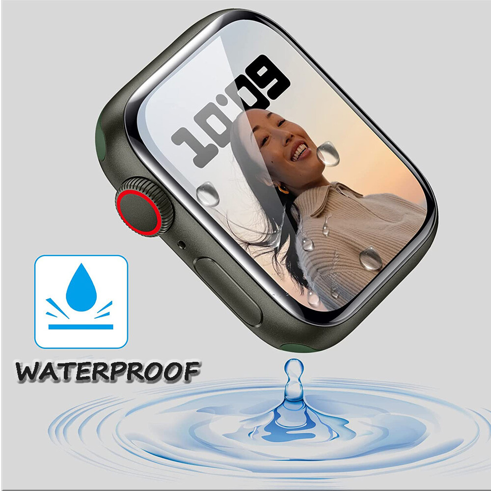 For Apple Watch Series 8 7 3D Edge Tempered Glass Full Screen Protector 41/45MM