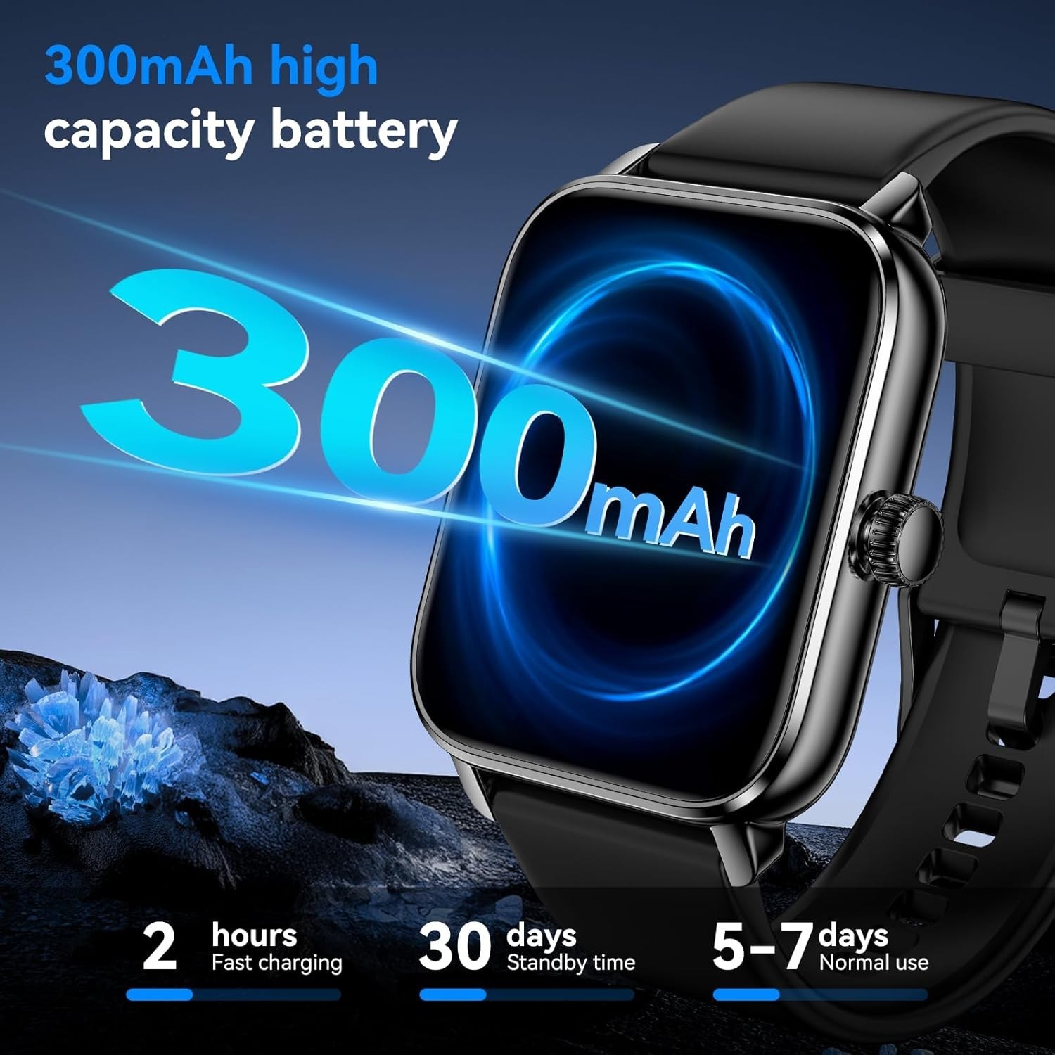 HD Smart Watch Sport Watch For Android iOS Bluetooth Call Touchscreen