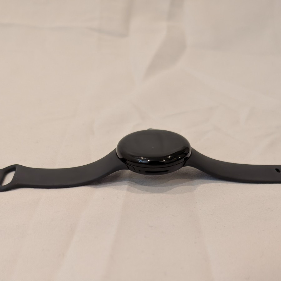Google Pixel Watch 41mm Matte Black Stainless Steel Case Obsidian Active Band