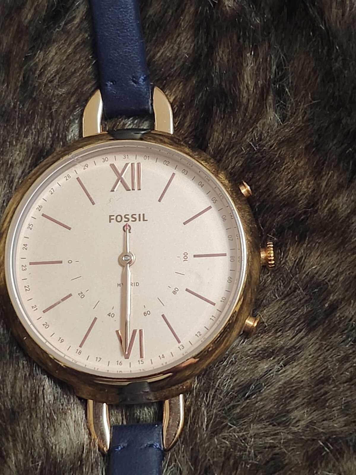 Fossil Hybrid Smartwatch Annette Blue Leather