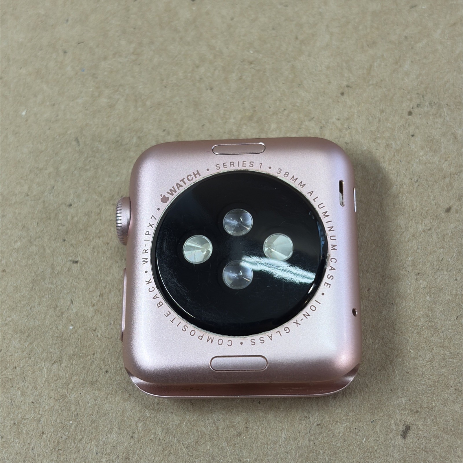 FOR PARTS Apple Watch Series 1 38mm Aluminum Rose Gold A1802 NO POWER