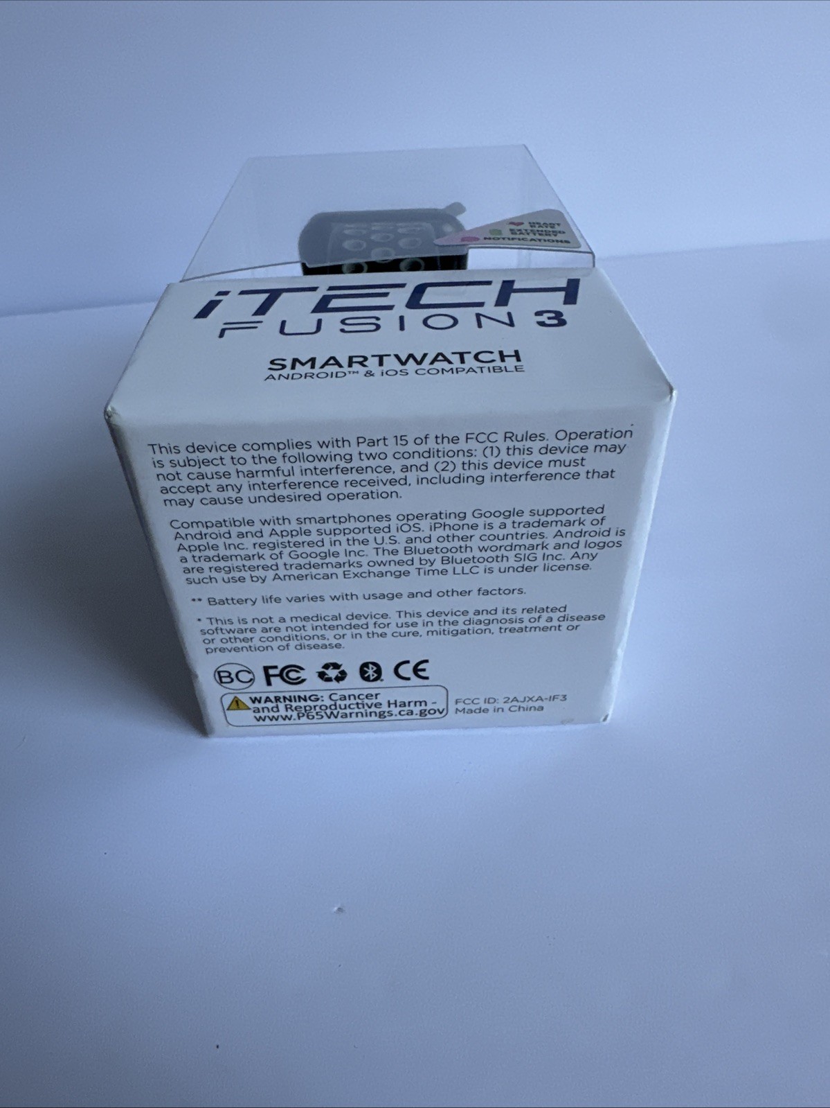 iTech Fusion 3 Smartwatch with Multi-Sport Silicone Band Gray And Black