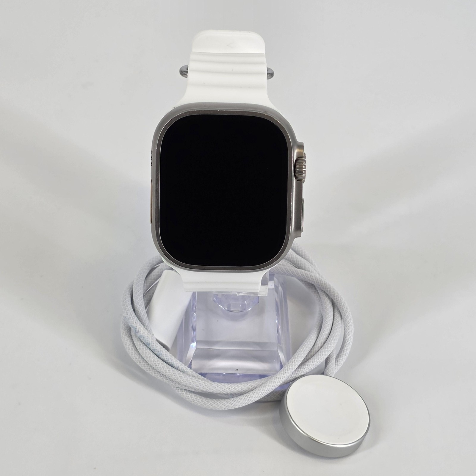 Apple Watch (Ultra 2) 49mm Natural Titanium (LTE) w/ White Ocean Band- Very Good