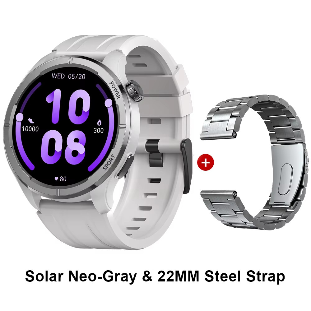Solar Neo Smartwatchs 1.53” HD Display 24H Health Monitoring Bluetooth Call Sma
