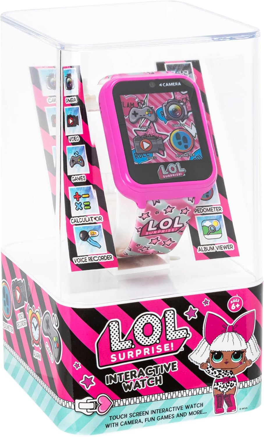 L.O.L. Surprise Kids Smart Watch with Touchscreen Selfie Camera Voice Recorder C