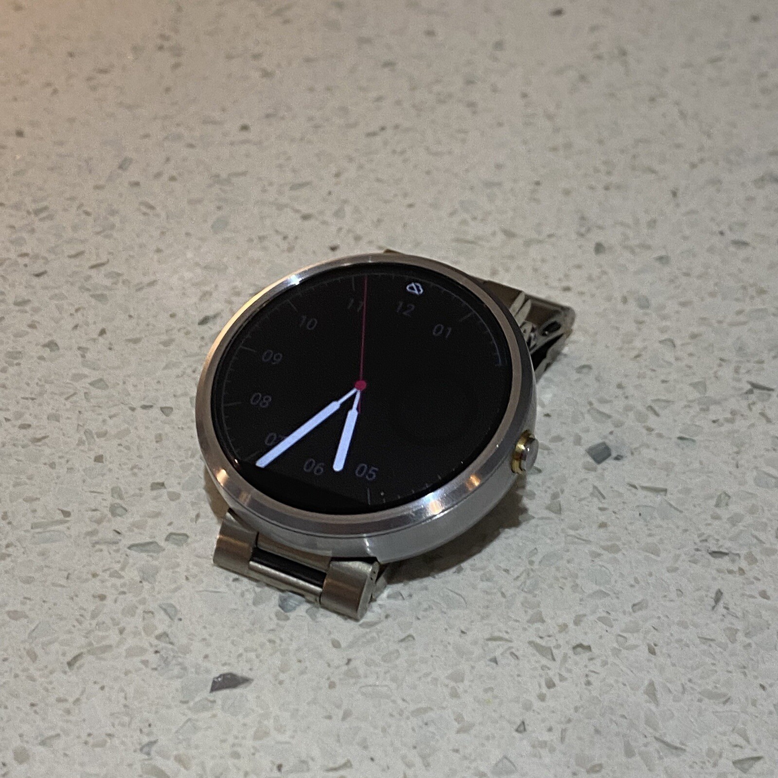 Motorola Moto 360 Metal Case Silver Link Bracelet Men’s Smartwatch Android Wear